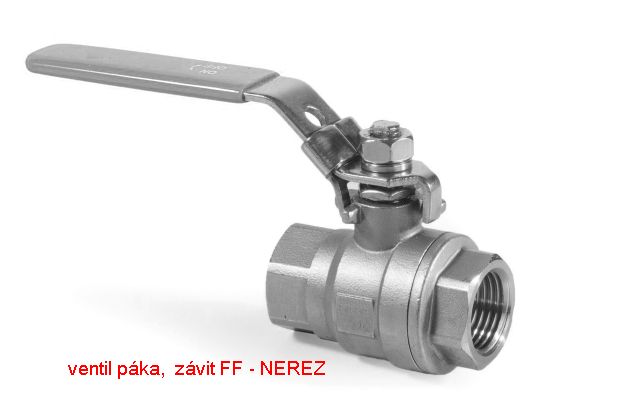 ventil NEREZ 5/4" AISI 316   PN70 FF s pákou