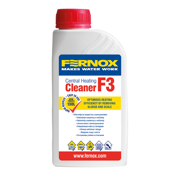 FERNOX Cleaner F3 500ml odstránenie kalu, vodného kameňa a nečistôt